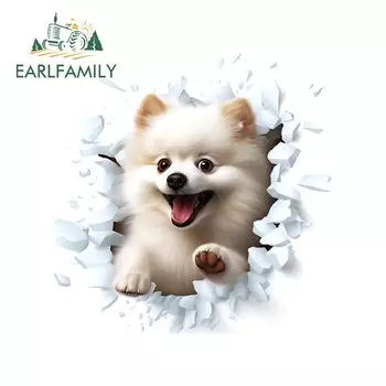 EARLFAMILY 13 см X 12,9 см, милая собака, искусственная кожа, водонепроницаемый скейтборд, искусственная кожа, гоночные аксессуары