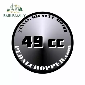 EARLFAMILY 13 см x 12,9 см для круглых серебристых 49 куб. См фотообои для мотоцикла, багажника, бампера, ветрового стекла, виниловая автомобильная пленка