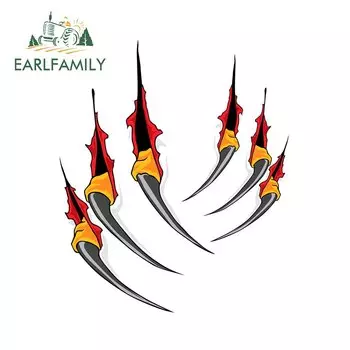EARLFAMILY 13 см x 12 см автомобильный Стайлинг, кровавые маркеры в виде когтей, автомобильная наклейка s, автомобильная виниловая наклейка, автомобильные аксессуары