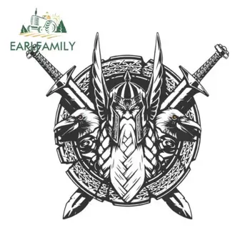 EARLFAMILY 13 см x 12 см для викингов Один, виниловые наклейки для автомобиля, чемодан, наклейка, графика, устойчивое к царапинам, водонепроницаемое украшение