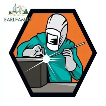 EARLFAMILY 13 см x 13 см для сварщиков Автомобильная наклейка наклейка окклюзия Защита от царапин доска для серфинга лобовое стекло RV автомобильный Стайлинг