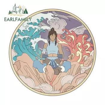 EARLFAMILY 13 см x 13 см для Аватара Корра и элементы автомобильные наклейки Модные устойчивые к царапинам наклейки бампер багажник Декор