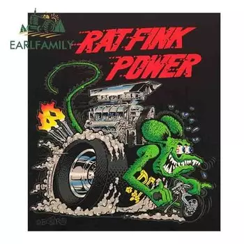 EARLFAMILY 13 см X 13 см крыса Финк мощная наклейка забавная Автомобильная наклейка виниловый Графический декор для окна бампера багажника мультяшный Стайлинг автомобиля