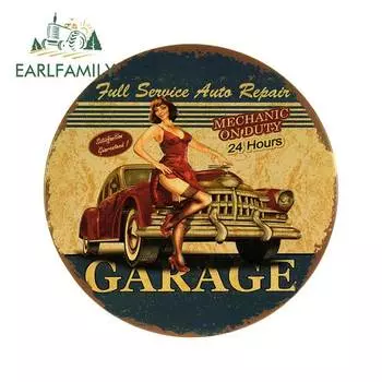 EARLFAMILY 13 см x 13 см водонепроницаемые стикеры в стиле ретро для девочек, наклейки на гитару, скейтборд, чемодан для девочек, забавные граффити, автомобильные наклейки