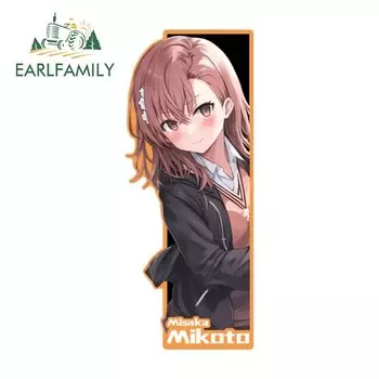 EARLFAMILY 13 см X 5,3 см Мисака Микото аниме автомобильные наклейки виниловые аксессуары для украшения мотоцикла