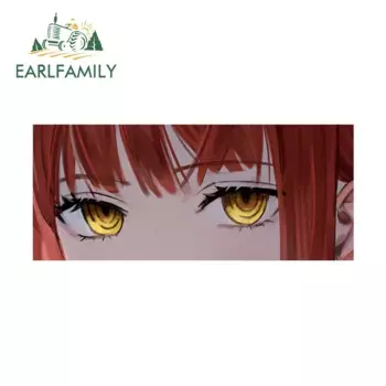 EARLFAMILY 13 см x 5 см для Power Makima, автомобильные наклейки, водонепроницаемые наклейки с защитой от царапин, окклюзия, наклейки для защиты от солнца для ноутбука