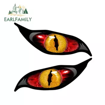 EARLFAMILY 13 см x 5 см Стайлинг автомобиля желтый красный сглаза зомби автомобиль наклейка Каждый глаз Rc Самолет водонепроницаемый зеркало заднего вида наклейка