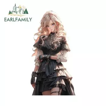 EARLFAMILY 13 см x 6,9 см ИИ красивая девушка фанат автомобильные наклейки татуировки виниловые униформы наклейка вайфу солнцезащитные окна графика