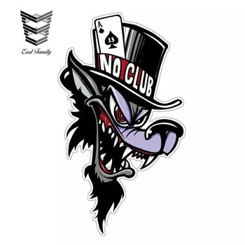 EARLFAMILY 13 см x 7,2 см Одинокий волк Без клуба наклейка Стилизация автомобиля фотографический Декор окно бампер «сделай сам» наклейки для кузова автомобиля