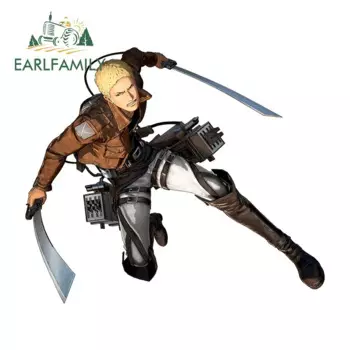 EARLFAMILY 13 см x 7,5 см для Reiner Braun забавная Автомобильная наклейка аниме Водонепроницаемая «сделай сам» наклейка защита для двери холодильника автомобиля