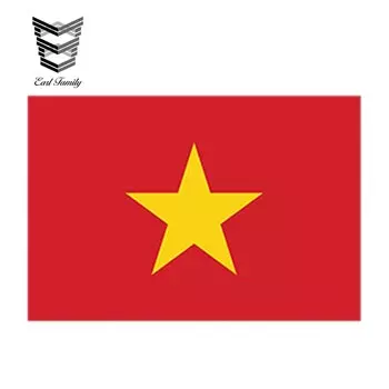 EARLFAMILY, 13 см x 7,5 см, Стайлинг автомобиля, вьетнамский флаг, Виниловая наклейка, самоклеящаяся, вьетнамская, водонепроницаемая автомобильная наклейка