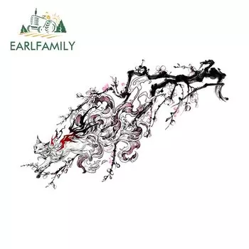EARLFAMILY 13 см X 8,1 см для лисы сакуры цветущие автомобильные наклейки Модные наклейки для автомобиля окна шлем доска для серфинга