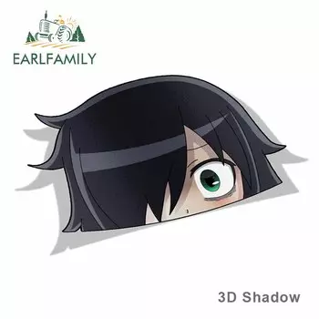 EARLFAMILY 13 см x 8,1 см для Tomoko Kuroki Watamote Peek аниме виниловая Автомобильная наклейка JDM Window наклейка на багажник