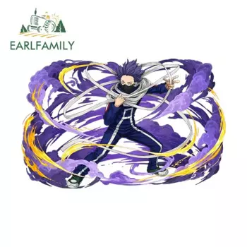 EARLFAMILY 13 см X 8,3 см для Shinso Hitoshi, Стикеры для автомобиля с эффектом навыков, водонепроницаемые аниме Стикеры с прикусом, персональные царапины