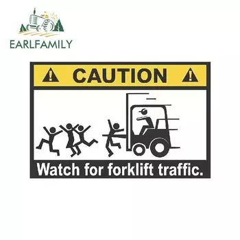 EARLFAMILY 13 см X 8,4 см для предупреждения часы для вилочного погрузчика Автомобильная наклейка Солнцезащитная модная наклейка граффити Декор