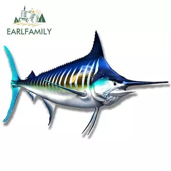 EARLFAMILY 13 см x 8,4 см Цвет Атлантического ГОЛУБОГО МАРЛИНА