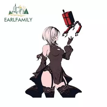 EARLFAMILY 13 см X 8,4 см для Nier Automata 2b автомобильные мультипликационные наклейки
