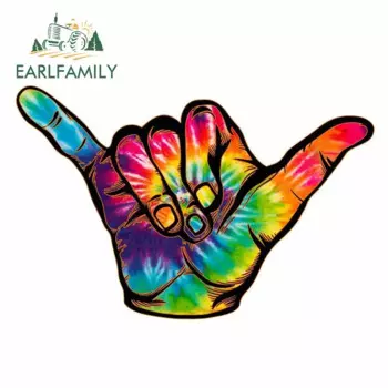 EARLFAMILY 13 см x 8,6 см для пляжа, свободный серфинг, Гавайи, аниме, забавные наклейки для автомобиля, виниловые наклейки JDM, багажник, грузовик, графика, автомобильные аксессуары
