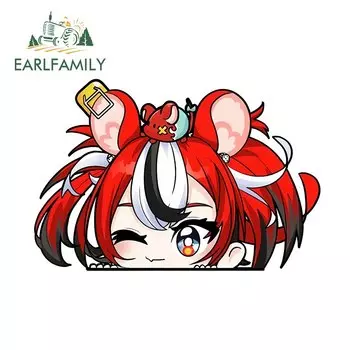 EARLFAMILY 13 см x 8,6 см для Hololive Hakos Baelz Peeker автомобильные наклейки багажник фургон автомобильные аксессуары наклейка граффити водонепроницаемые