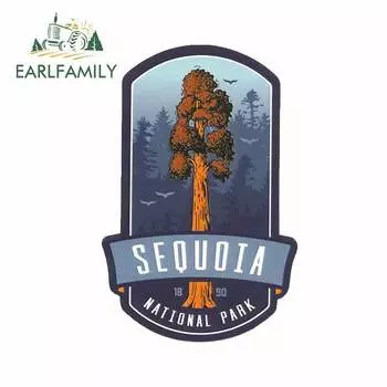 EARLFAMILY, 13 см x 8,8 см, для национального парка SEQUOIA, Стикеры для бампера, строительный виниловый материал, водонепроницаемая пользовательская печать