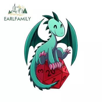 EARLFAMILY 13 см x 8,9 см для зеленых драконов, забавная наклейка для автомобиля, водонепроницаемая наклейка для ноутбука, украшение для царапин с окклюзией