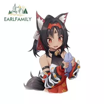 EARLFAMILY 13 см x 8,9 см для Zenless Zone Zero Nekomiya Mana, автомобильные наклейки, водонепроницаемые фотовиниловые автомобильные Фотообои