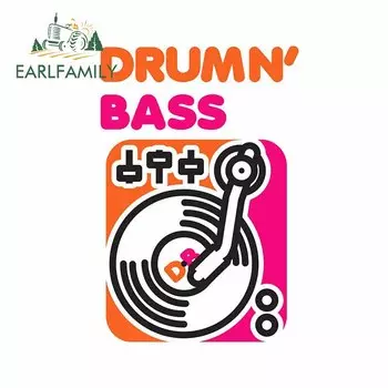 EARLFAMILY 13 см x 8,9 см для барабана N' бас Автомобильная наклейка индивидуальная наклейка холодильник мотоциклетный шлем сноуборд виниловая автомобильная пленка