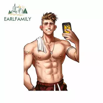 EARLFAMILY, 13 см x 9,2 см, для Lifeguard, для геев, мальчиков, стикеры для автомобиля, модная детская наклейка, бампер, водонепроницаемая виниловая автомобильная пленка