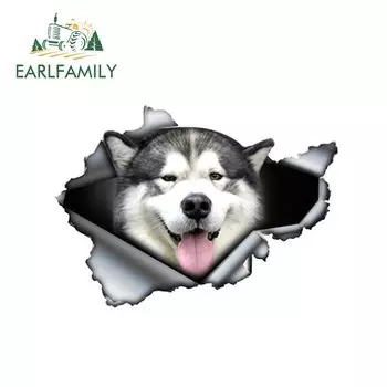 EARLFAMILY 13 см x 9,3 см, наклейка для автомобиля с изображением животного, металлическая наклейка с изображением животного, Светоотражающая наклейка для стайлинга автомобиля, забавное животное