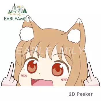 EARLFAMILY 13 см X 9,4 см Holo мультфильм Peeker автомобильные наклейки аниме строительные звенья Смешные граффити виниловые Фотообои