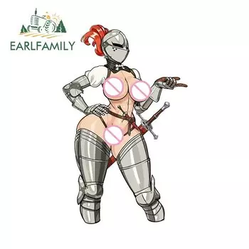 EARLFAMILY сексуальный средневековый рыцарь толстые автомобильные наклейки аниме окклюзия царапин наклейки автомобильные аксессуары ATV этикетка граффити декор
