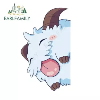 EARLFAMILY 13 см x 9,7 см для Poro Peeker League of Legends, автомобильные наклейки, виниловые простые наклейки, водонепроницаемые, забавные, устойчивые к царапинам декор