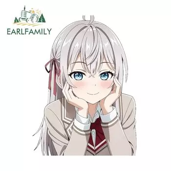 EARLFAMILY 13 см x 9,7 см Alya Russian Chibi автомобильные наклейки аниме Kawaii Chin JDM интересные автомобильные аксессуары наклейки на окна