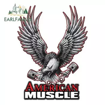 EARLFAMILY 13 см x 9,7 см Американский мышечный Орел Автомобильная наклейка внедорожник багажник мотоцикл наклейка смешной поршень Тяжелая атлетика s