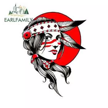 EARLFAMILY 13 см x 9,8 см для индийских девушек, Виниловая наклейка для автомобиля, тонкая наклейка для ремонта холодильника, ноутбука, защита от царапин, Декор