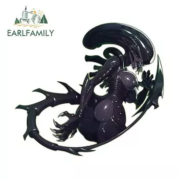 EARLFAMILY 13 см x 9,8 см для ксеноморфа, автомобильная наклейка, водонепроницаемая наклейка на мотоцикл, индивидуальный караван, автомобильные аксессуары