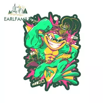 EARLFAMILY 13 см x 9,8 см для Battletoads мультяшная Автомобильная наклейка устойчивая к царапинам Водонепроницаемая наклейка индивидуальный мотоцикл Стайлинг автомобиля