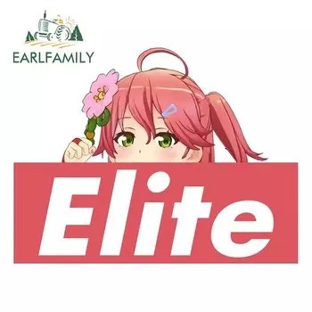 EARLFAMILY 13 см x 9,9 см Hololive Sakura Miko автомобильные наклейки модный солнцезащитный крем кондиционер лобовое стекло окклюзия царапины декор