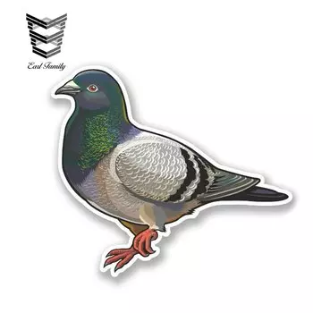EARLFAMILY 13 см x 9 см Виниловая наклейка голубь для ноутбука автомобиля мотоцикла перевозчика птицы Автомобильная наклейка для грузовика фургона автомобиля стекла окна наклейки
