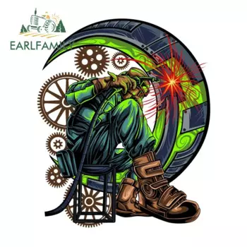 EARLFAMILY забавные наклейки для сварщика 13 см X 10,7 см, солнцезащитные виниловые Аксессуары для автомобилей