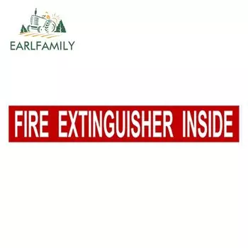 EARLFAMILY 15 см x 2,5 см Огнетушитель внутренняя наклейка автомобильная наклейка полудекор для грузовиков водонепроницаемые аксессуары для бампера