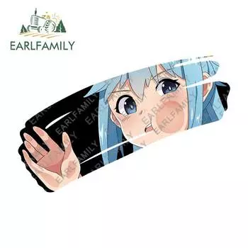 EARLFAMILY 25 см для Aqua Wipe стеклянные автомобильные наклейки Windows лобовое стекло аксессуары автомобиля наклейки аниме водонепроницаемый фургон