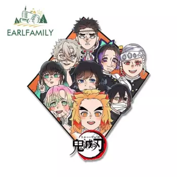 EARLFAMILY 30 см аниме мультяшная Автомобильная наклейка для аниме Наклейка на окно ноутбука бампер JDM VAN RV Декор простой виниловый