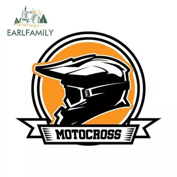 EARLFAMILY автомобильные наклейки для мотокросса 13 см х 10,2 см, солнцезащитные устойчивые к царапинам наклейки, водонепроницаемые декоративные автомобильные товары для фургона и шлема