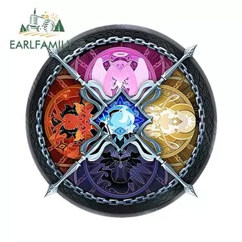 EARLFAMILY для Cookie Run Kingdom автомобильные наклейки Tuya интересные мультяшные наклейки на зеркало заднего вида автомобиля автомобильные аксессуары