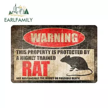 EARLFAMILY для How Am I Driving I Am Not This Vehicle Is Driven By700 Rats Автомобильные наклейки Солнцезащитные наклейки Простые аксессуары