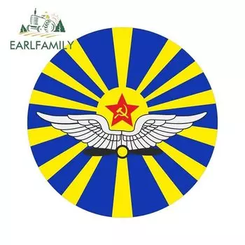 EARLFAMILY, флаг СССР, военно-воздушные силы, наклейки на автомобиль, наклейки для автомобиля, водонепроницаемые автомобильные аксессуары, украшение для автомобиля и мотоцикла
