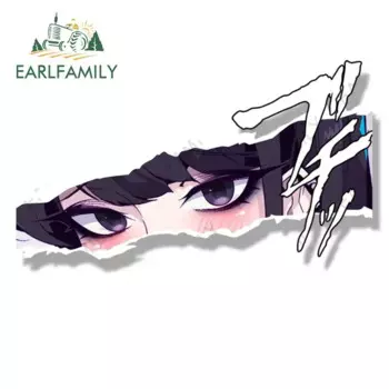 EARLFAMILY Готическая наклейка на автомобиль Komi-san Fanart аниме эскиз Waifu наклейка JDM мультфильм Граффити Peek наклейки автомобильные аксессуары