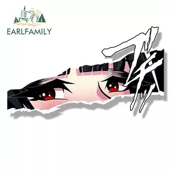 EARLFAMILY Komi Shouko Peek автомобильная наклейка горячая аниме Waifu эскизная наклейка JDM Chibi большая голова граффити шлем Peeker наклейки автомобильная пленка