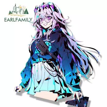 EARLFAMILY Koseki бижутерия Fanart Автомобильная наклейка Hololive Waifu Горячая наклейка JDM уличная одежда панк девушка граффити мультфильм Peek наклейки